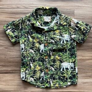 Me & Henry London Kids Green Jungle Safari Shirt